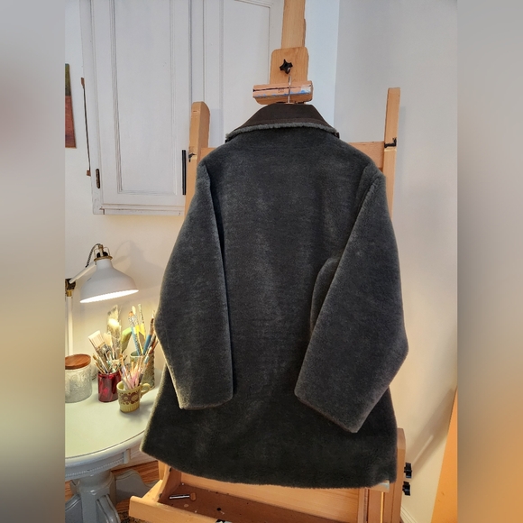 Mango Reversible Faux Shearling Coat BNWT - Picture 7 of 11